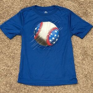 American flag baseball dri fit t-shirt